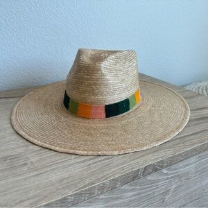 Sunshine Tienda Pumpkin Patch Striped Sun Hat Sz M/L
